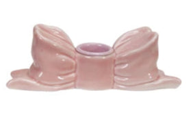 Stoneware Bow Shaped Taper Holder