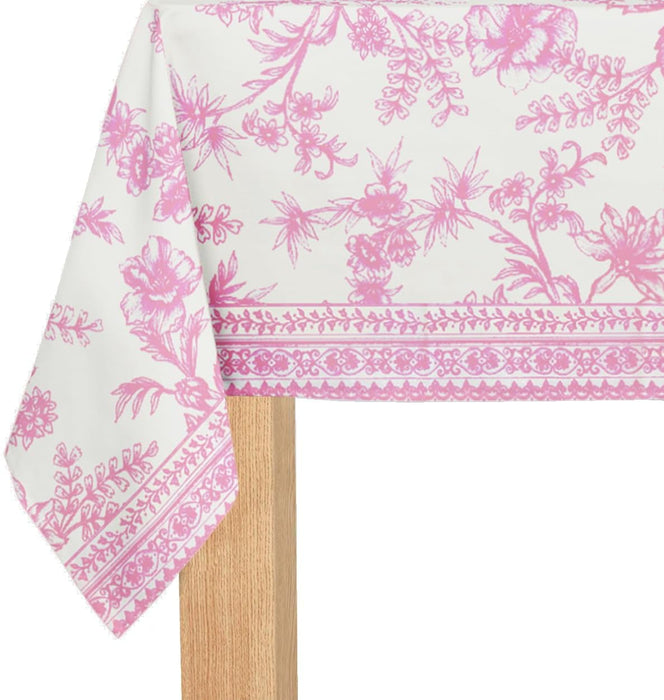 Pink Toile Paper Tablecloth