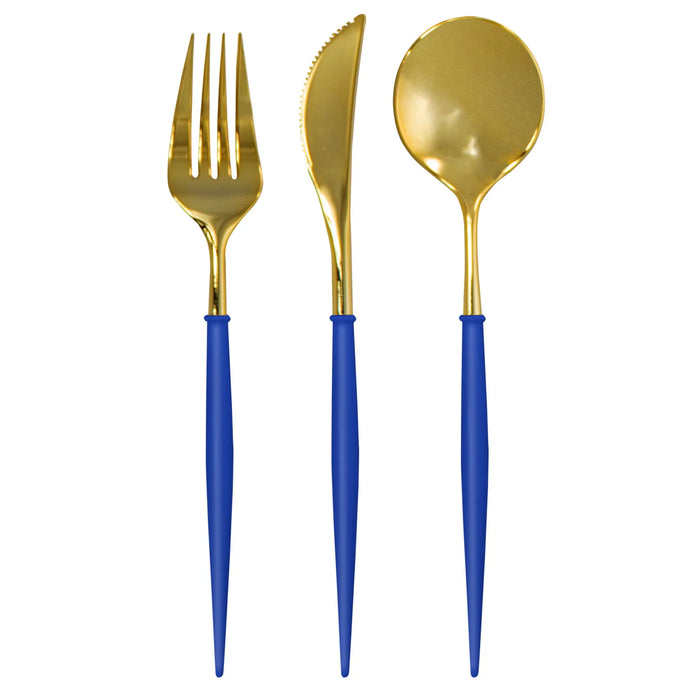 Gold/Blue Bella Cutlery Set (GTIN)