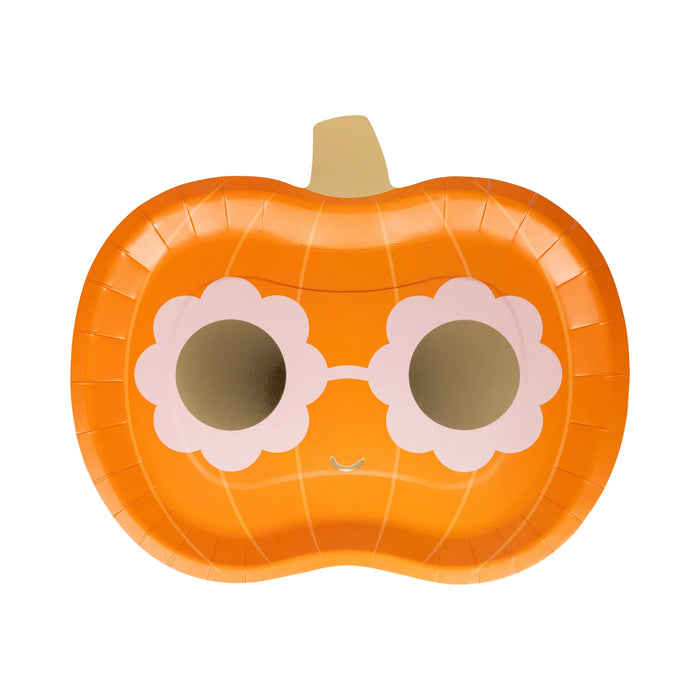 Groovy Pumpkin Shaped Paper Plate