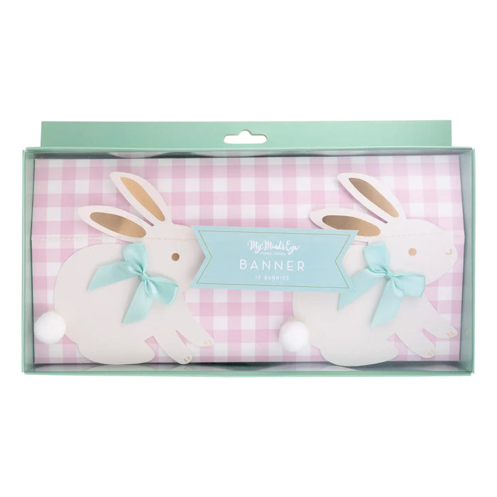Bunnies with Ribbon Bows Banner