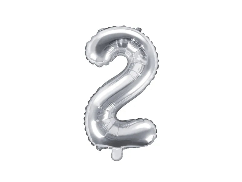 Silver 14" Foil Number Balloons
