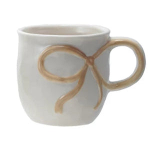 Stoneware Mug with Bow Handle