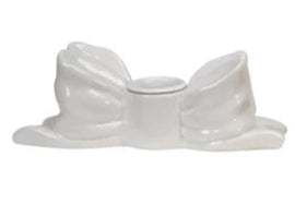 Stoneware Bow Shaped Taper Holder