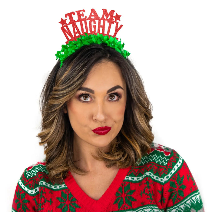 Team Naughty Christmas Party Crown