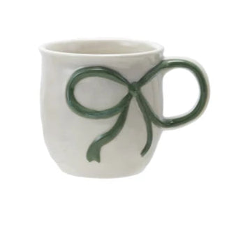 Stoneware Mug with Bow Handle