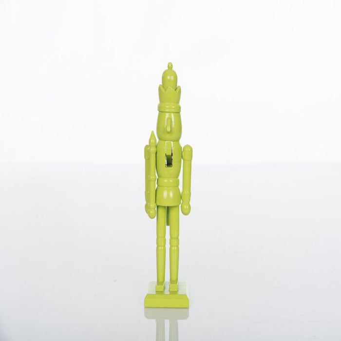 7"Wood Lime Green Nutcracker