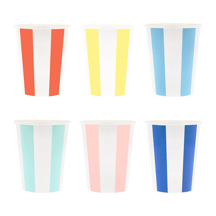 Beach Striped Cups