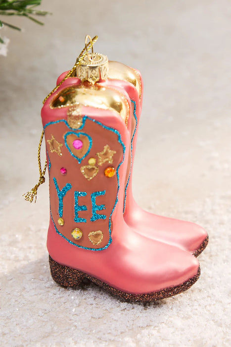 Yee Haw Cowboy Boots Ornament