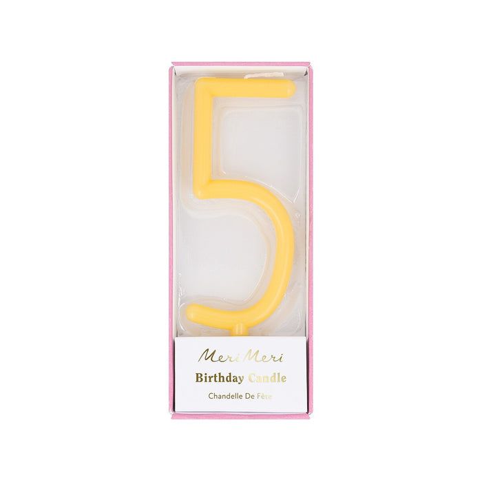Slim Number 5 Candle