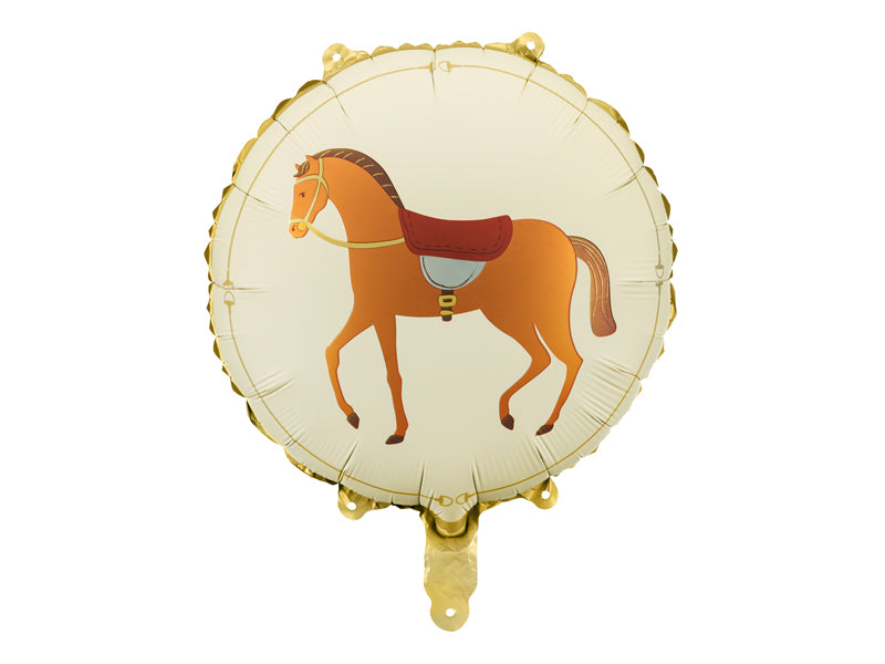 Horse Round Foil Balloon