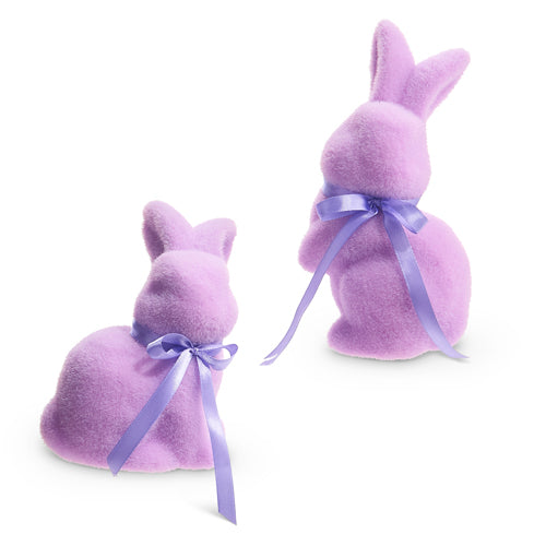 Mini Purple Flocked Bunny