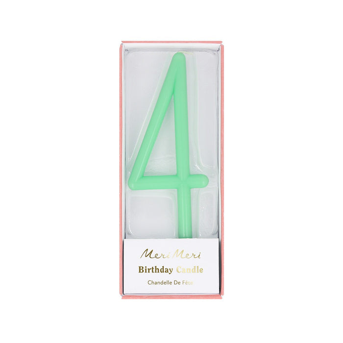 Slim Number 4 Candle