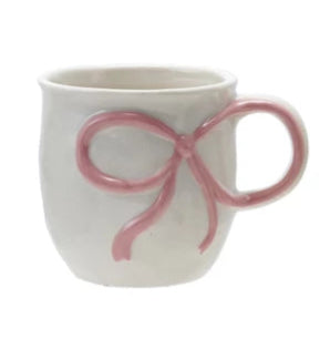 Stoneware Mug with Bow Handle