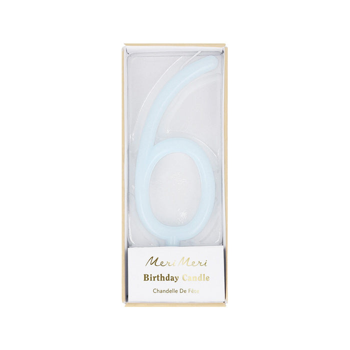 Slim Number 6 Candle