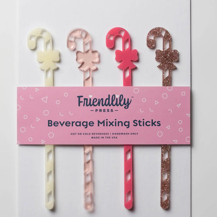 Pink Candy Canes Stir Sticks