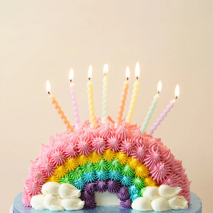 Twisted Pastel Birthday Candles- 8 Pack