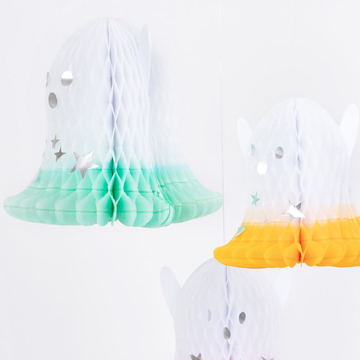 Ombre Ghost Hanging Honeycomb Decorations