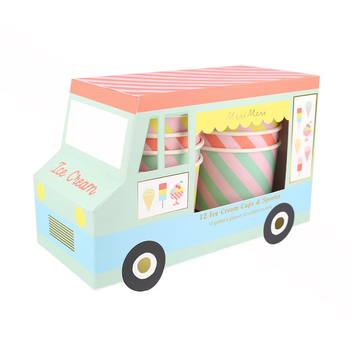 Ice Cream Cups & Spoons