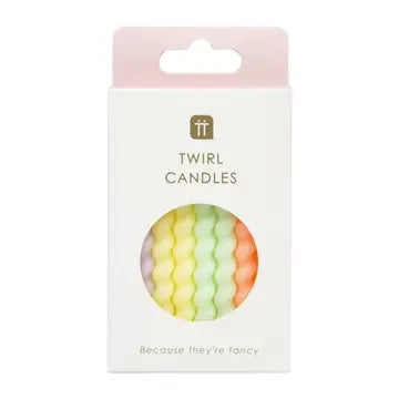 Twisted Pastel Birthday Candles- 8 Pack