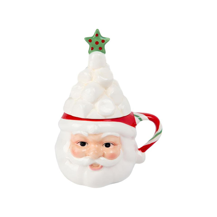 Sprinkles Santa Mug with Lid