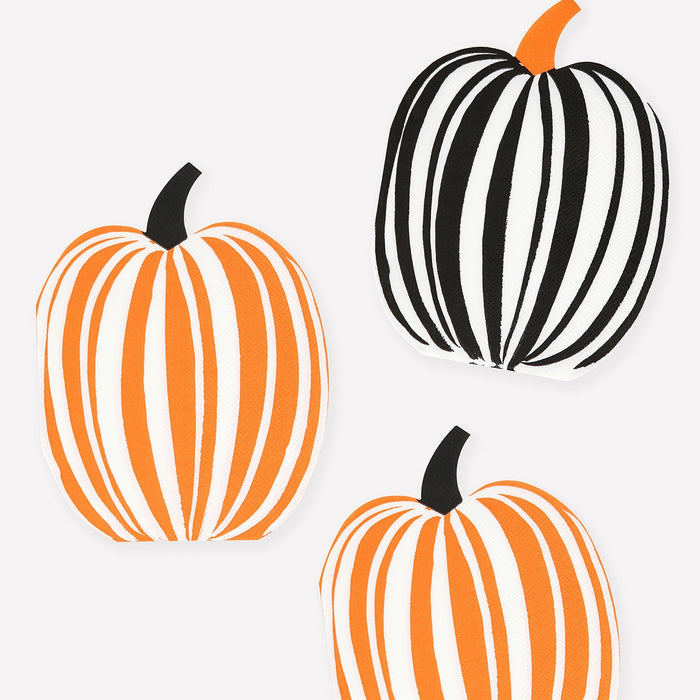 Stripe Pumpkin Napkins