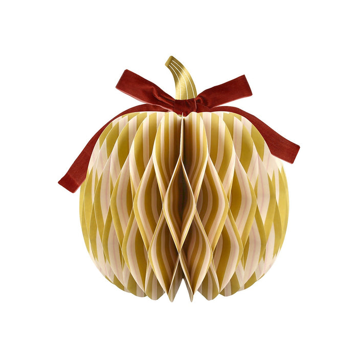 Fall Stripe Paper Honeycomb Pumpkins