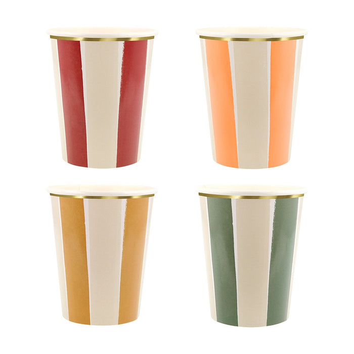 Fall Stripe Cups