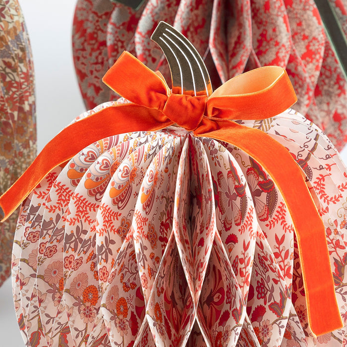 Meri Meri x Liberty Paper Honeycomb Pumpkins