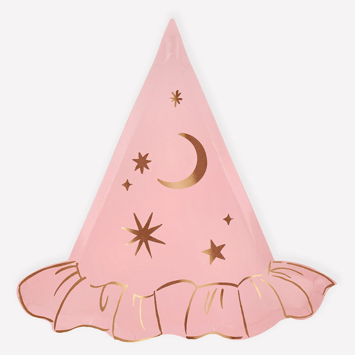 Pink Witch Hat Plates
