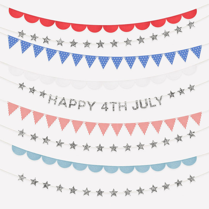 4th of July Stars & Stripes Garland Set