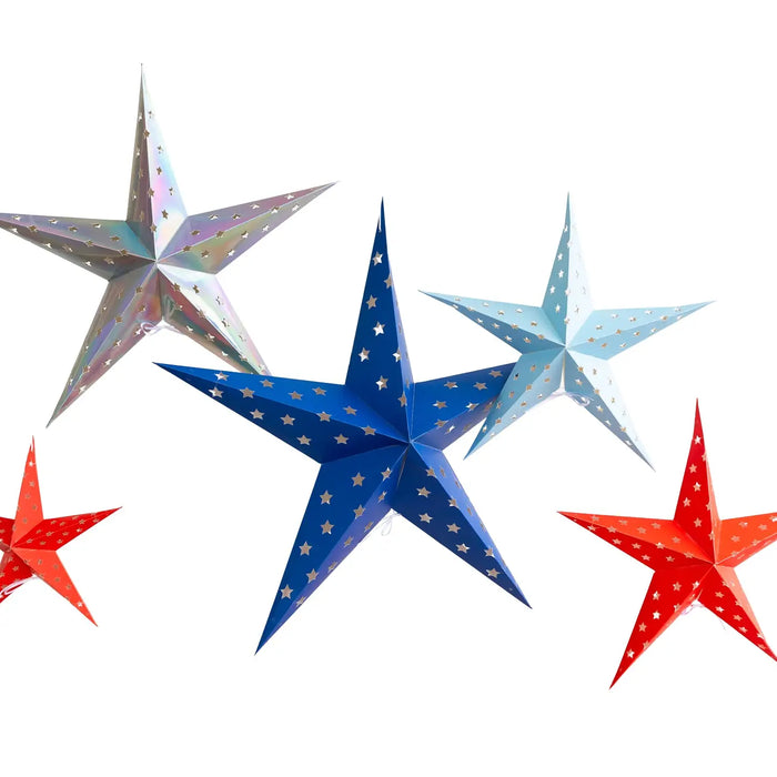 Sparklers and Rockets Decorative Hanging Stars