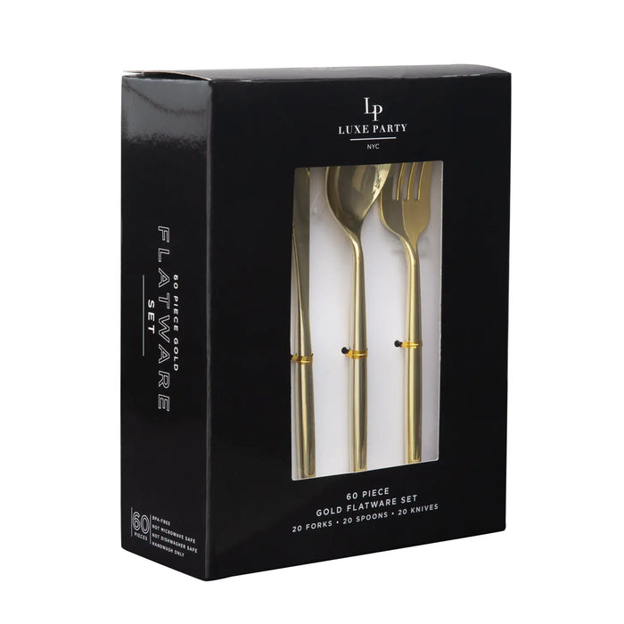 Matrix Gold Plastic Cutlery Set | Service for 20