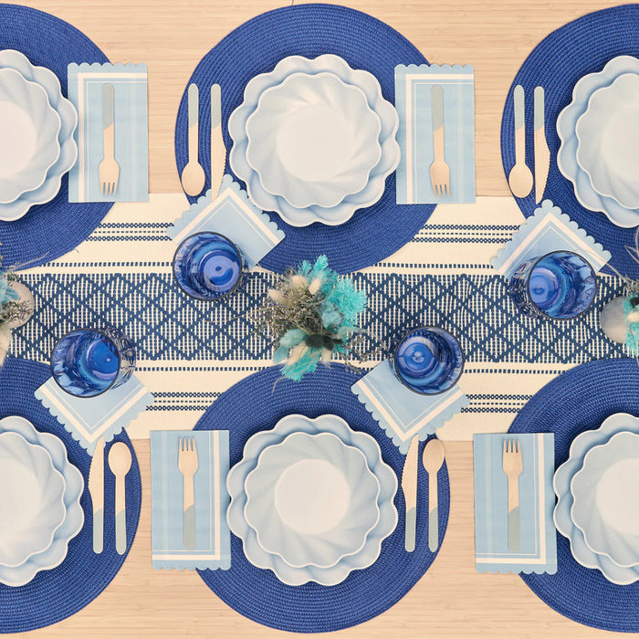Sky Blue Eco Friendly Bamboo Dinner Plate