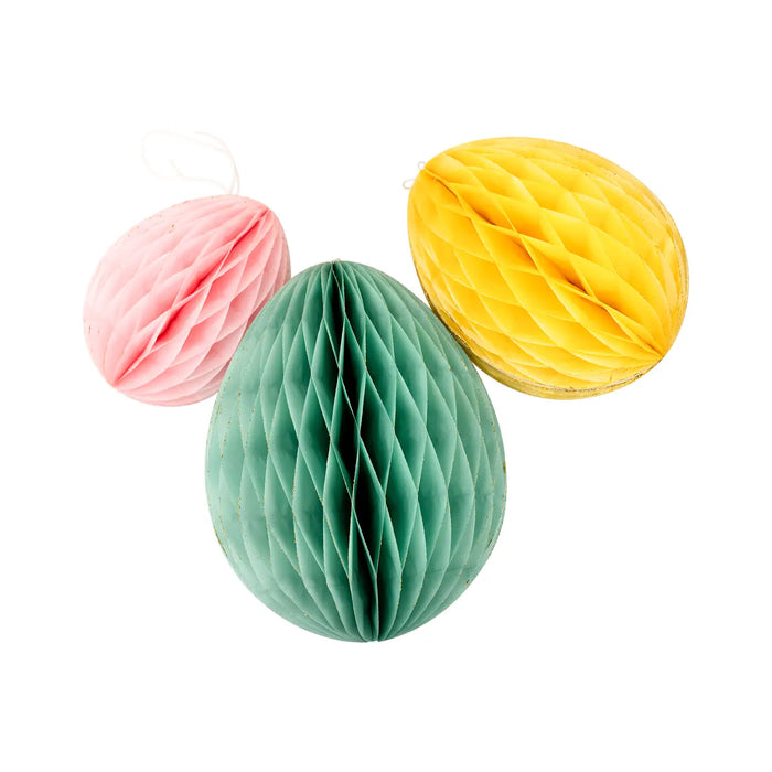 Vintage Glitter Easter Honeycomb Eggs