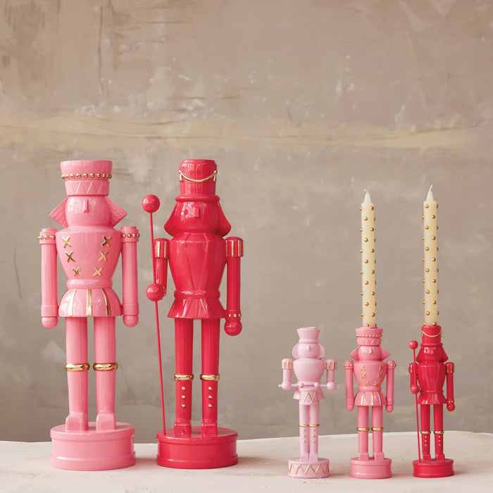Resin Nutcracker with Gold Finish Accents
