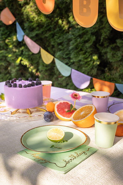 Colorful Mix with Gold Accent  Paper Cups