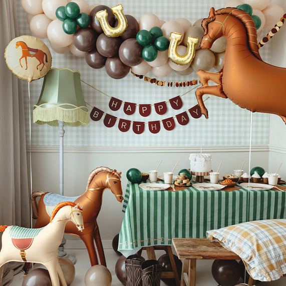 Horse Shoe Foil Balloon Garland