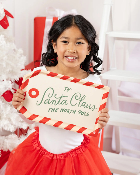 To Santa Tag Bamboo Tray