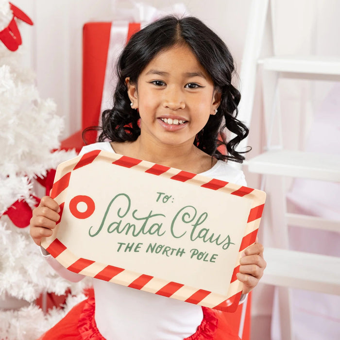 To Santa Tag Bamboo Tray