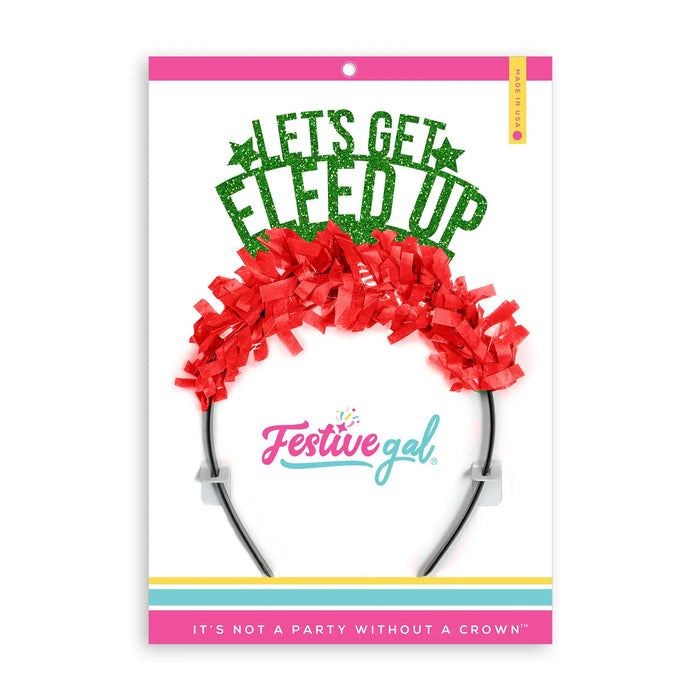Let'S Get Elfed Up Holiday Christmas Party Crown Headband
