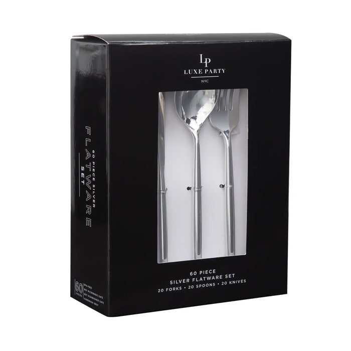 Matrix Silver Plastic Cutlery Set | Service for 20