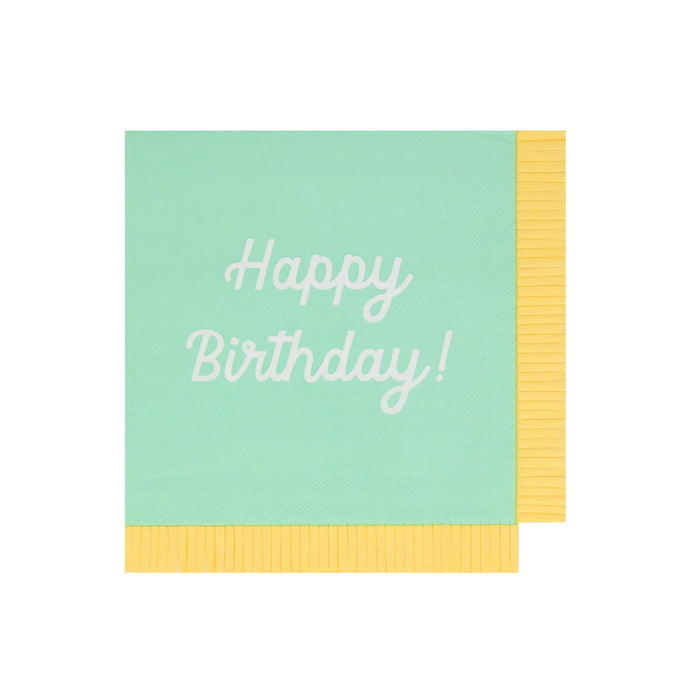 Mixed Happy Birthday Large Napkins