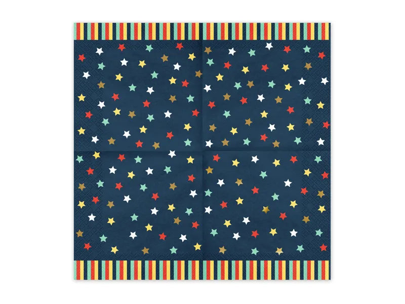 Multicolor Stars Airplane Napkins