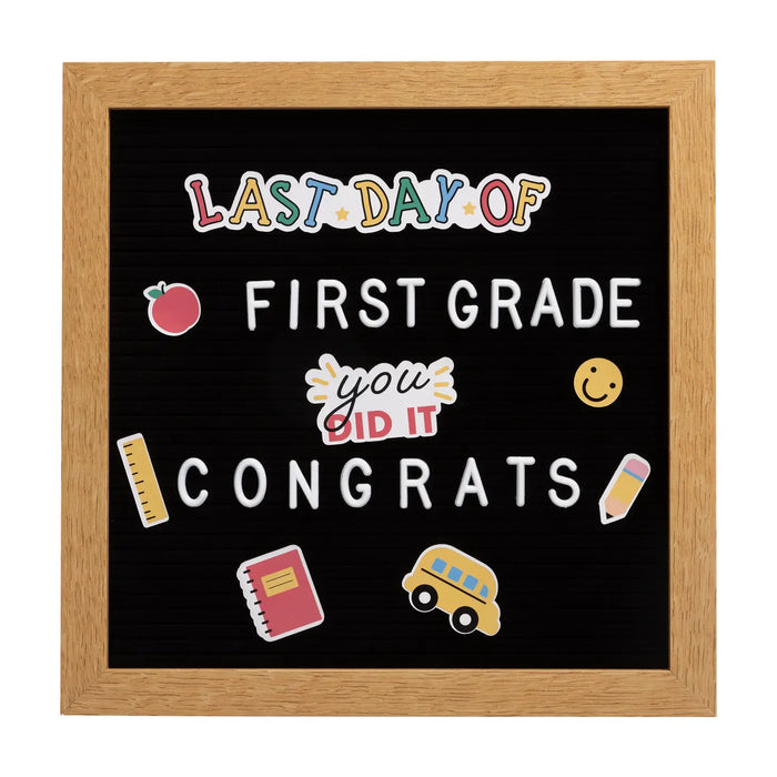 First or Last Day of School Letterboard Set with Stickers
