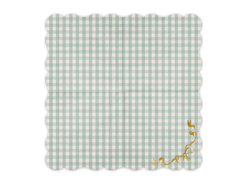 Checkered with Bow Dinner Napkins