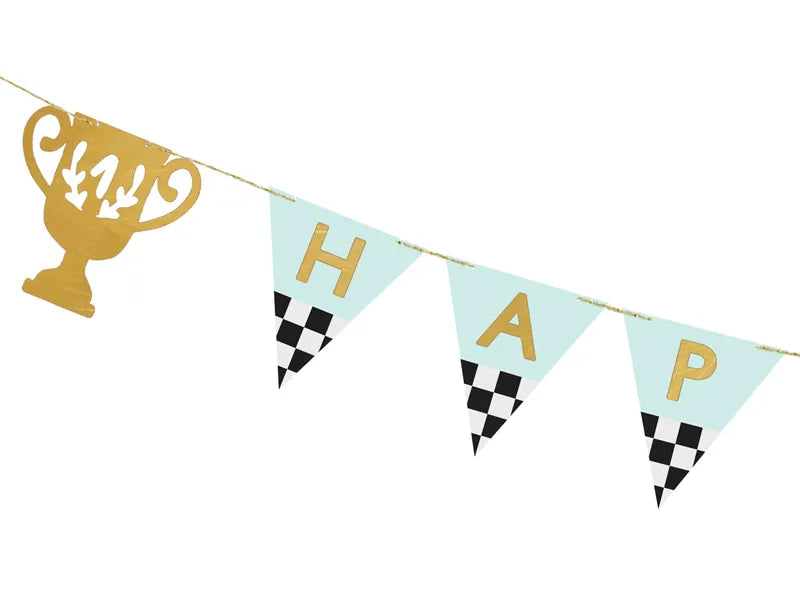 Trophy Cup Happy Birthday Banner
