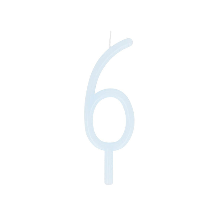 Slim Number 6 Candle