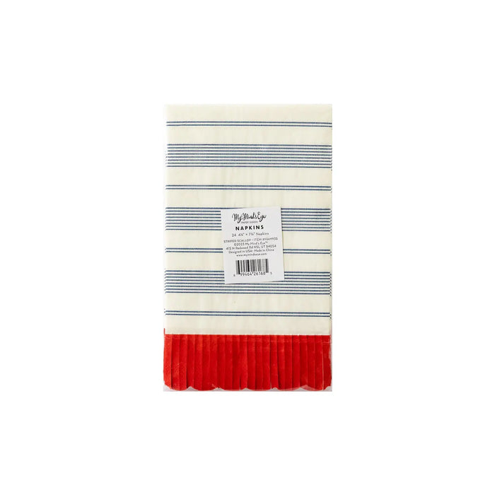 Striped Scallop Dinner Napkin