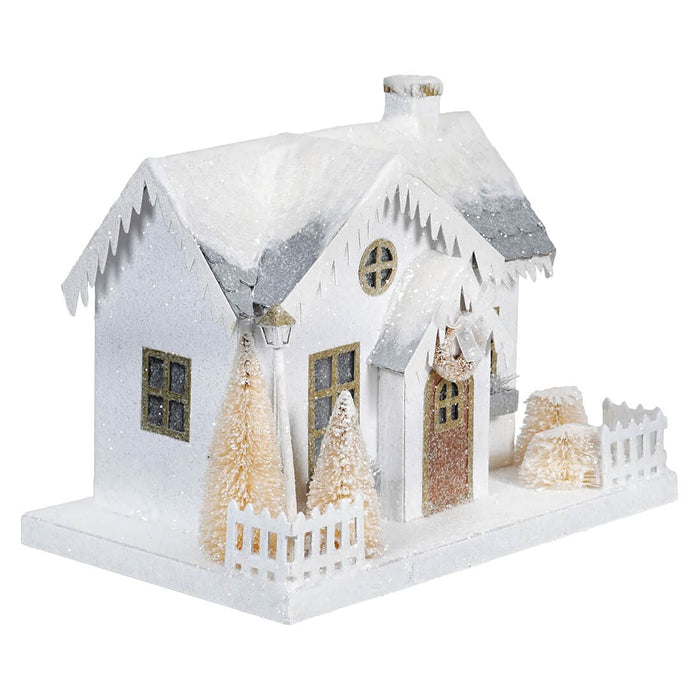 Metallic Christmas Village House